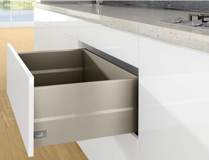 ARCITECH POT AND PAN DRAWER HEIGHT 250MM DRAWER SIDE PROFILE HEIGHT