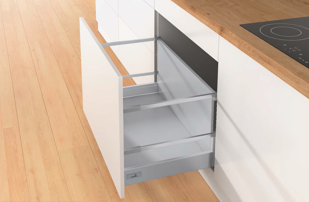 INNOTECH ATIRA POT AND PAN DRAWER WITH RAILING CUSTOMIZED REAR PANEL